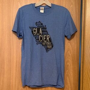 Gildan Blue Glacier National Park Tee